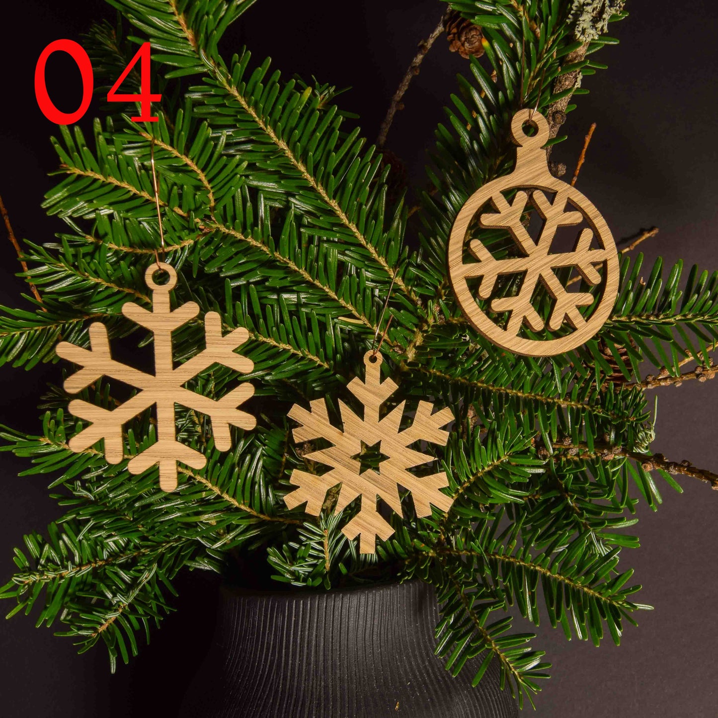 3er Set Christbaum oder Geschenkanhänger