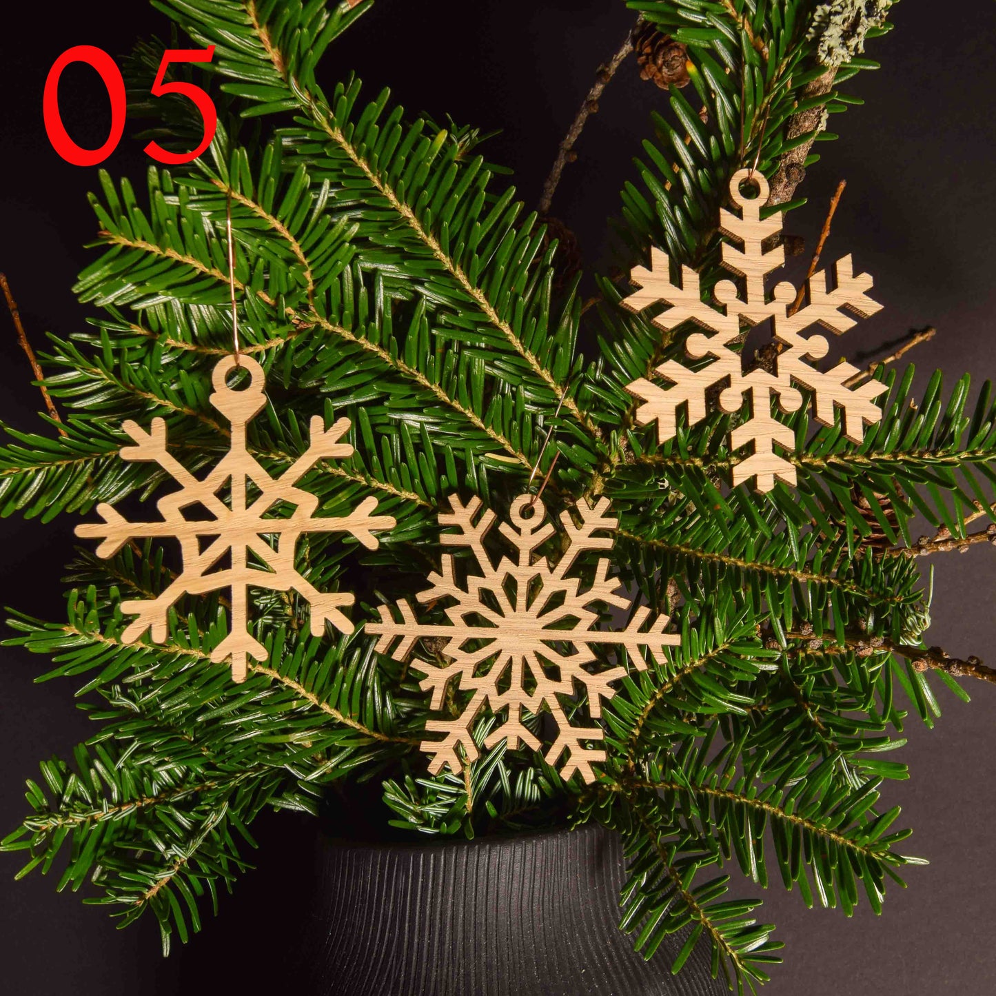 3er Set Christbaum oder Geschenkanhänger