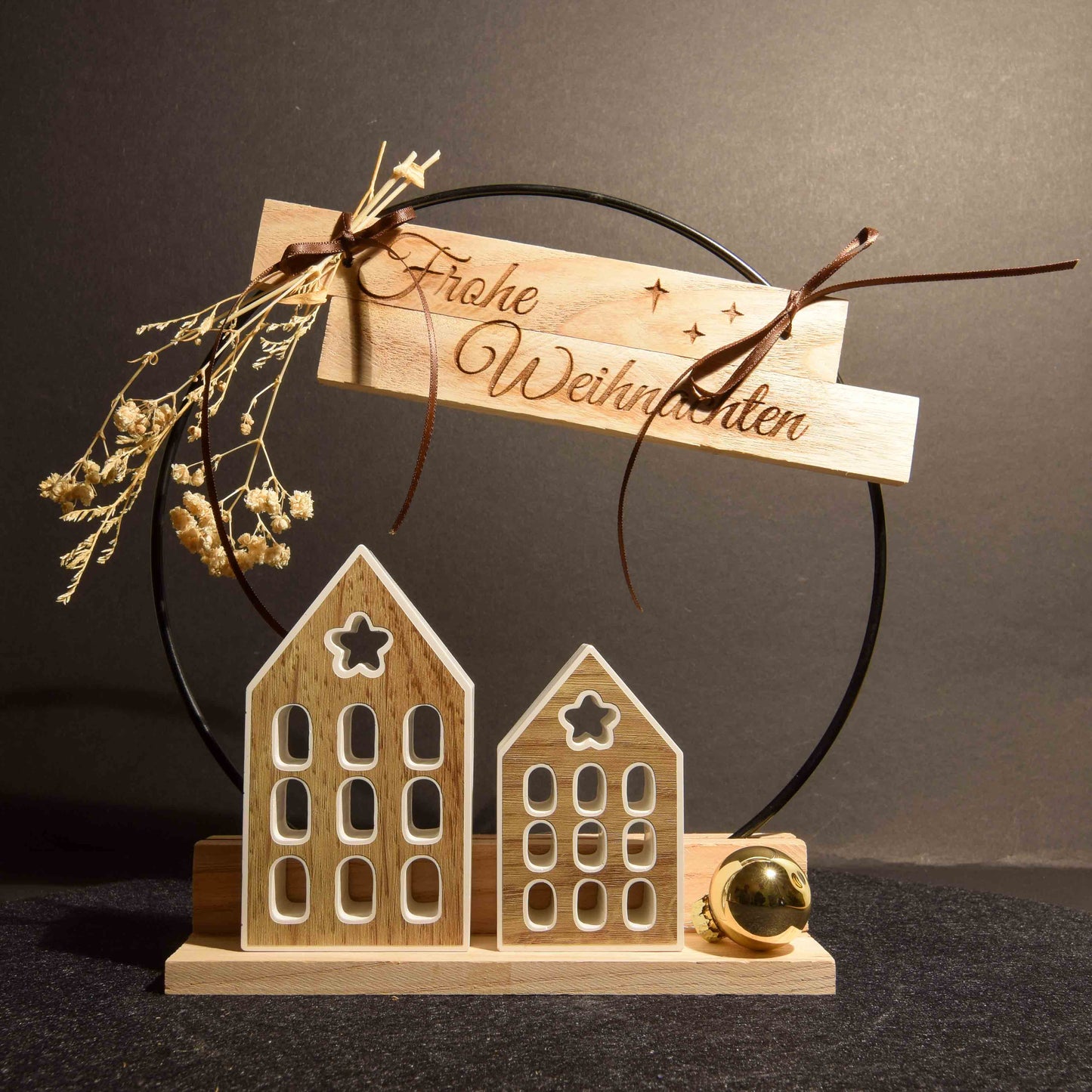 Drahtring Deko mit Wunschgravur