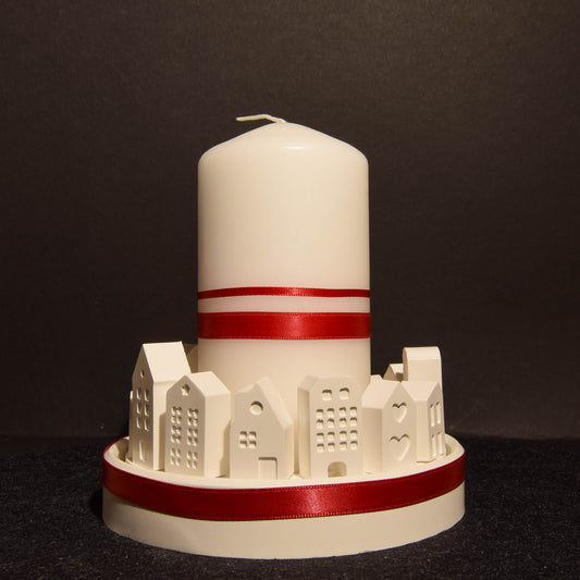 Kerzenhalter Häuserkarussell