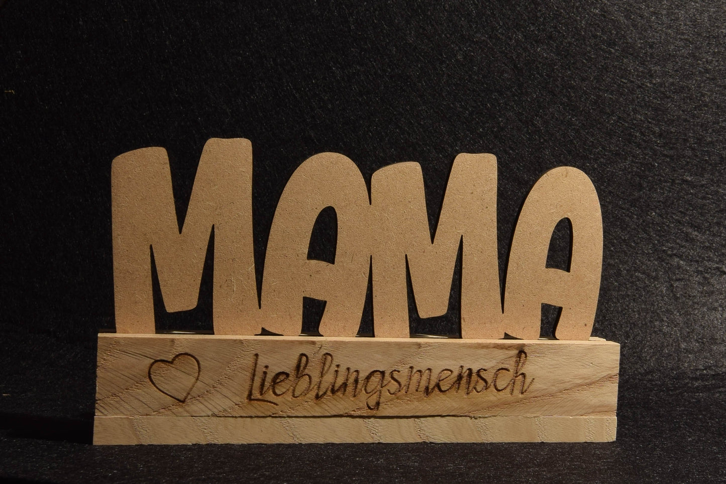 Eichenholzhalter "Lieblingsmensch"