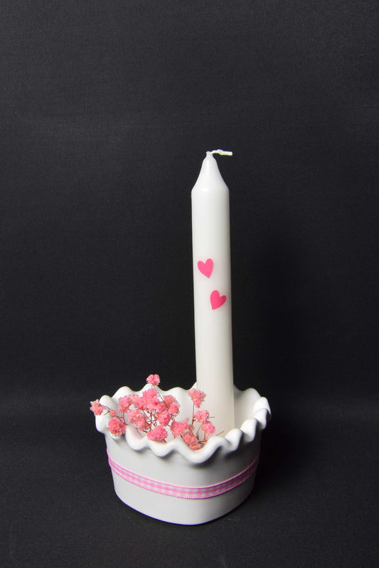 Wellenherz-Schale "Rosa 1"