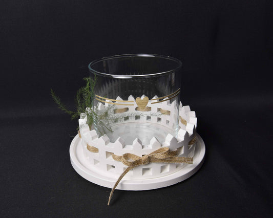 Dekoteller mit Zaunkranz "Luisa"